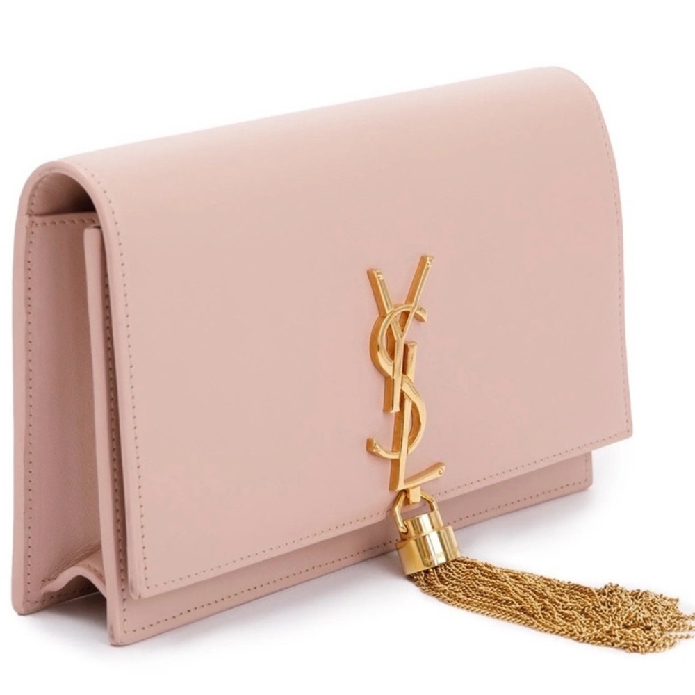 Yves Saint Laurent Blush Clutch with Gold Accent - Picture 1 of 7